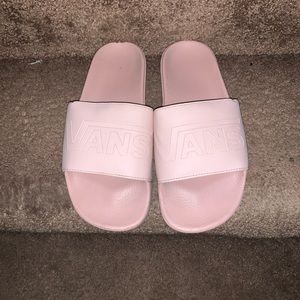 pink vans slides